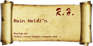 Rein Helén névjegykártya